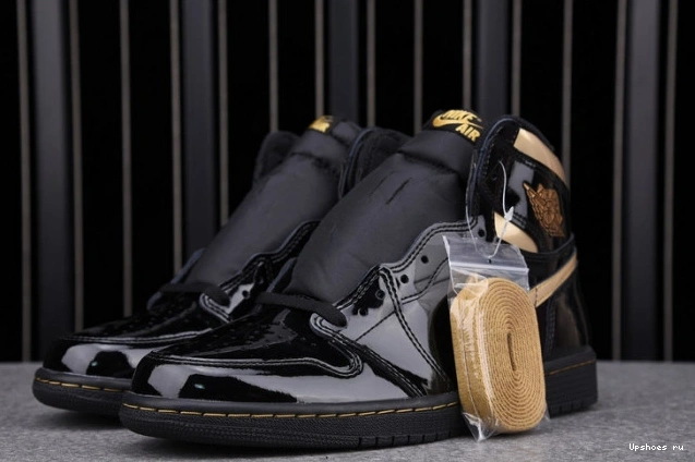 Air Jordan Metallic High (2020) Retro Gold 1 Black 555088-032 0319